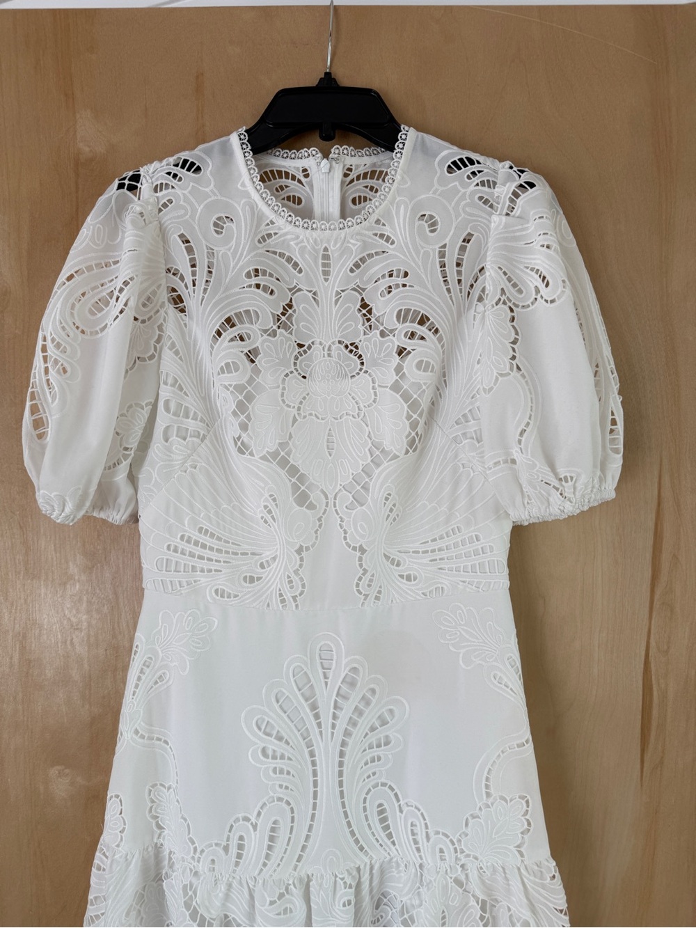 Shoshanna Soren White Medallion Geometric Lace Maxi Dress Size 6 - Picture 7 of 15